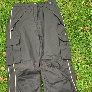 Women’s Cargo Style Black Ski Pants Size XL